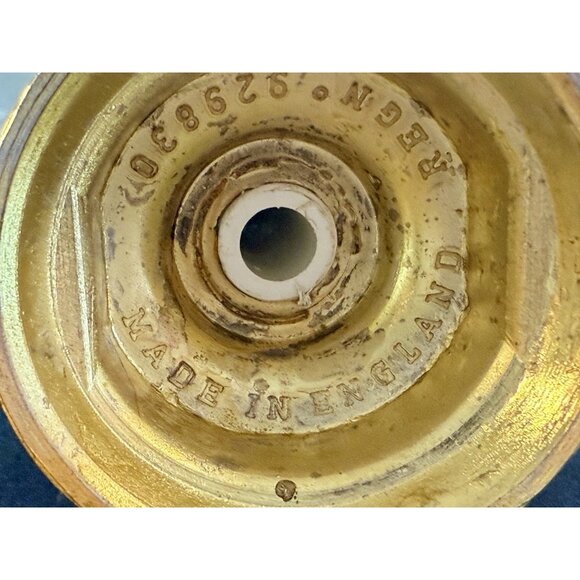 Vintage Pair of Onyx Brass England Small Vases Pitchers Jugs - Picture 14 of 16